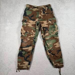 Vintage Hot Weather Woodland Camo Cargo Pants Military Tactical Trousers 30x28